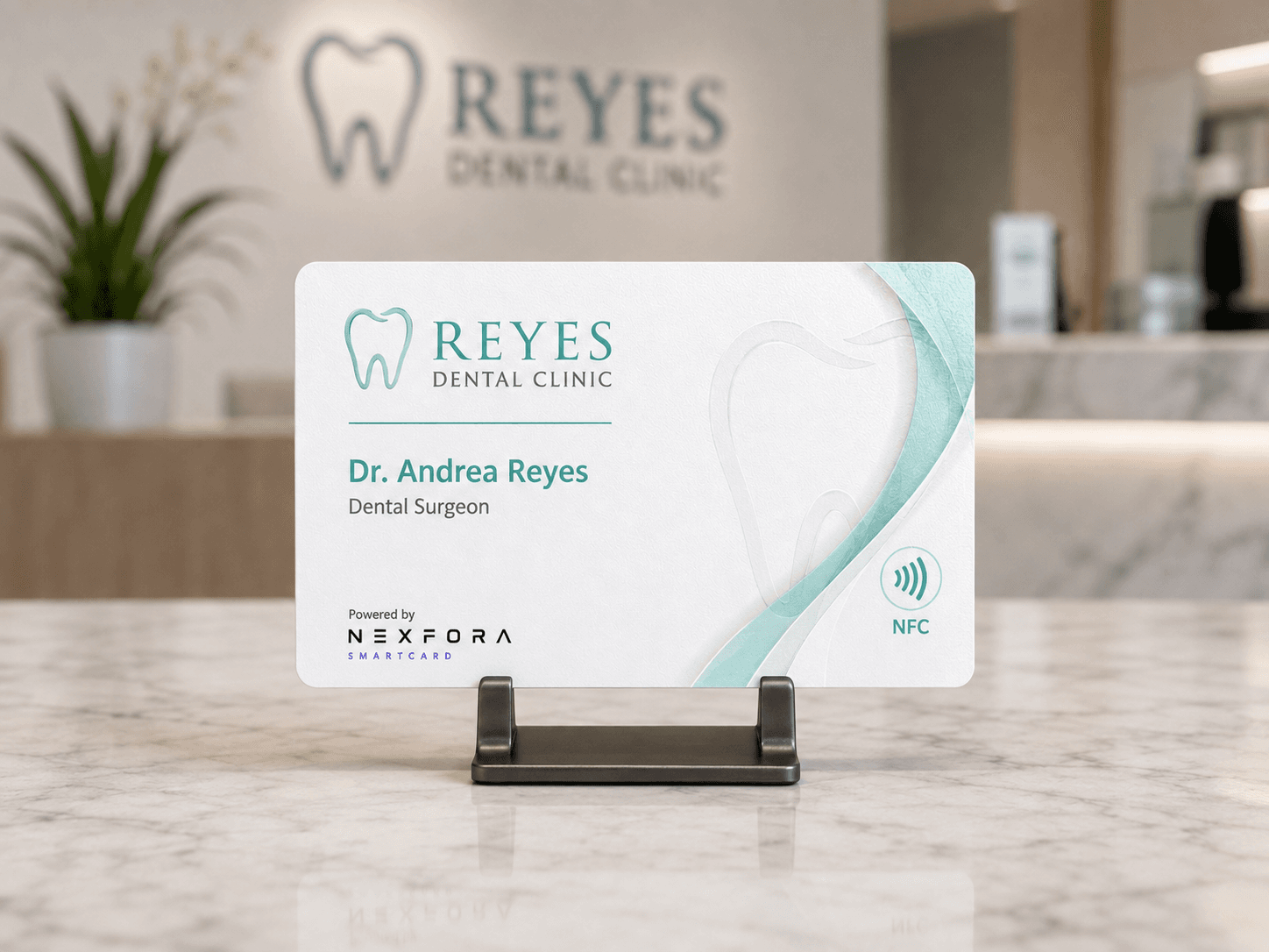 Reyes Dental Clinic conceptual NEXFORA SmartCard design